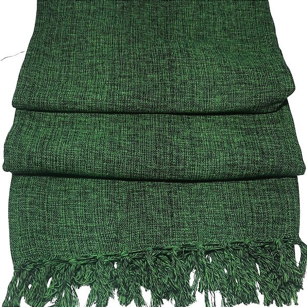 Manta Decorativa Tear tam. Casal Verde Abacate Mescla