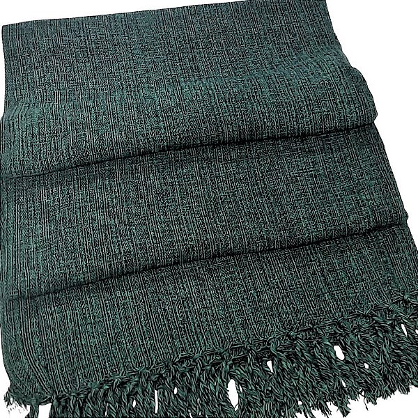 Manta Decorativa Tear tam. Casal Verde Bandeira Mescla