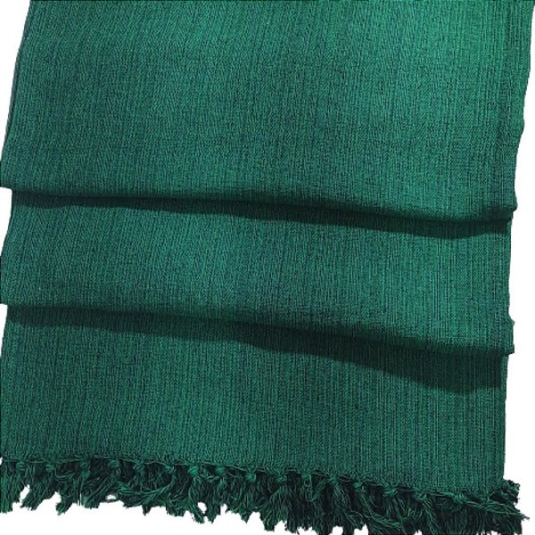 Manta Decorativa Tear tam. King Verde Folha Mescla