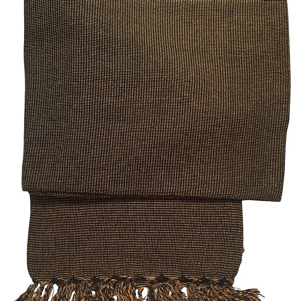 Manta Decorativa Tear tam. Solteiro Amarela e Preta