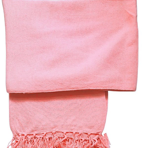 Manta Decorativa Tear tam. Solteiro Rosa Goiaba Lisa