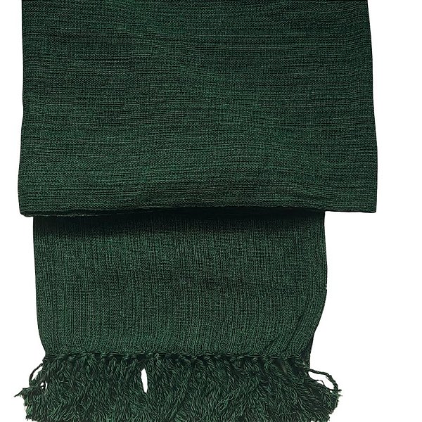 Manta Decorativa Tear tam. Solteiro Verde Folha Mescla