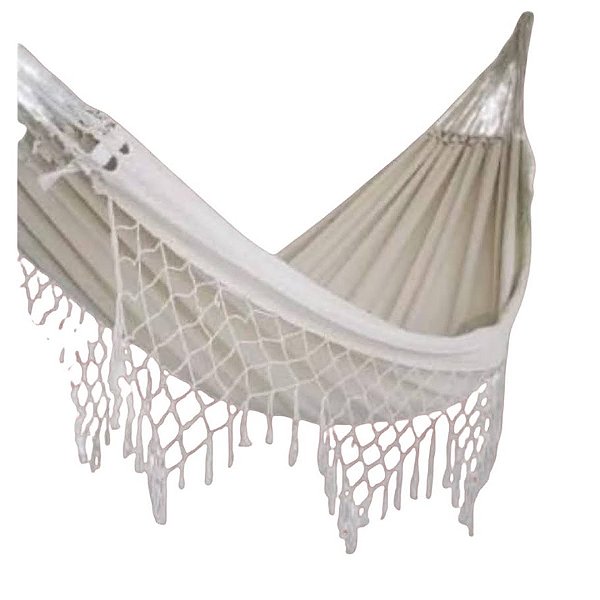 Rede  De Descanso  Casal Tam. 1,50x3,50  na cor Cru Lisa