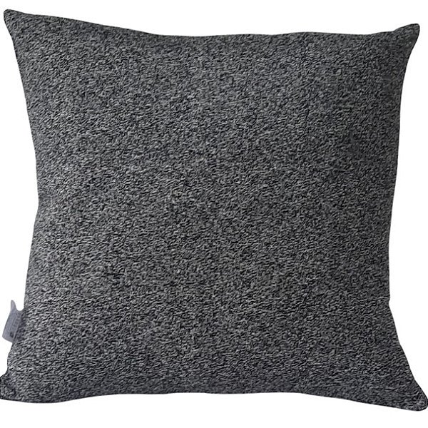 Capa Decorativa Jacquard  43x43 Naturale Cinza Mescla Preta