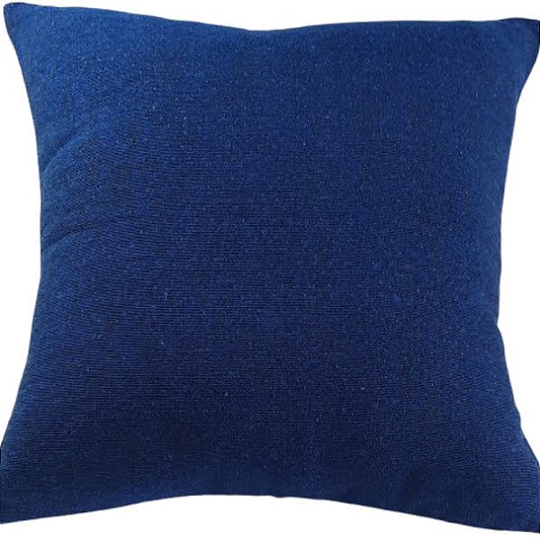 Capa Decorativa Jacquard 43x43 Natura Azul Marinho Mescla Preta