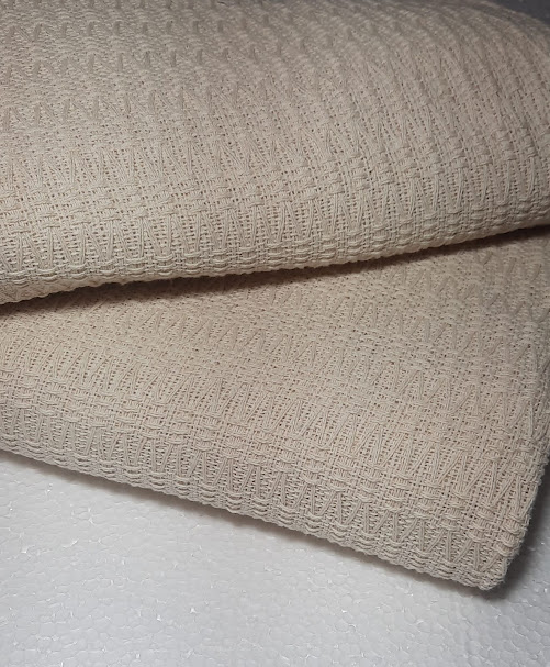 Xale decorativo para Sofá, Favo Luxo cor Cru