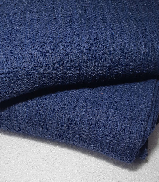 Xale decorativo para Sofá, Favo Luxo cor Azul Marinho