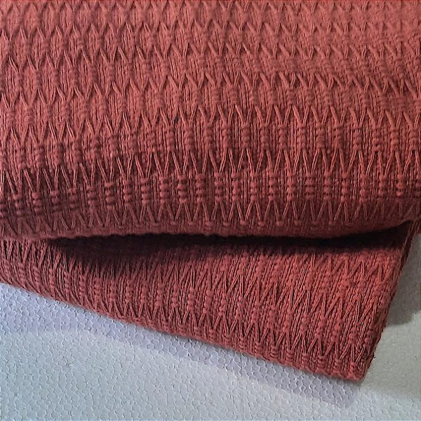 Xale decorativo para Sofá, Favo Luxo cor Terracota