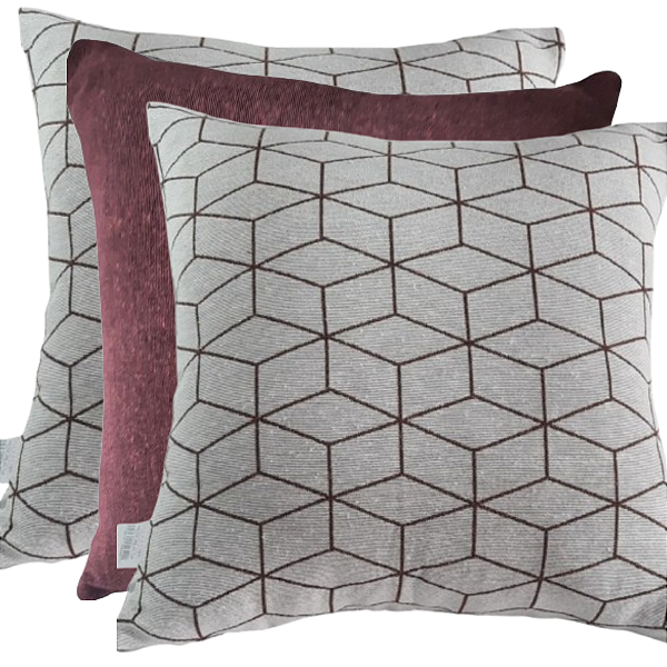 Kit de Almofadas Geométrico Brown Line 43x43