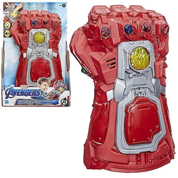 Brinquedo Manopla Eletrônica Luz e Som Marvel Vingadores Criança Infantil Hasbro