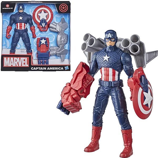 Brinquedo Boneco Marvel Capitão América Infantil Divertido Hasbro