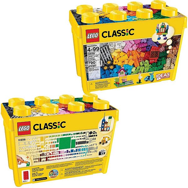 Lego Classic Caixa Grande de Peças Criativas com 790 peças Blocos de Montar Infantil