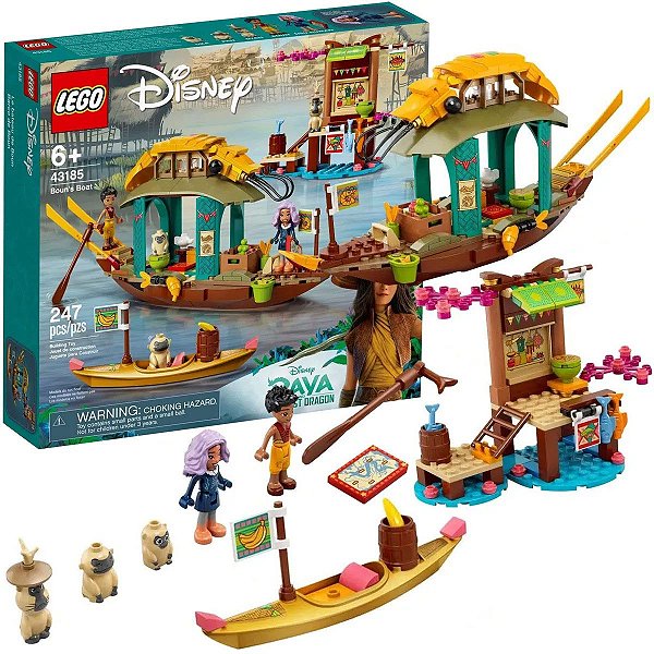 Lego Disney O Barco de Boun com 247pçs +6 Anos - Raya e o Último Dragão