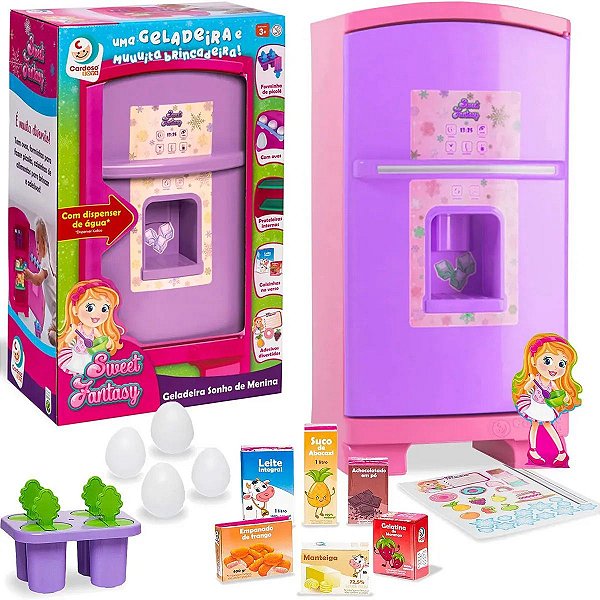 Brinquedo Infantil Geladeira Divertida Gela Sorvetinho Menina