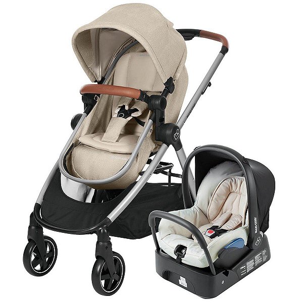 Conjunto Travel System Lui Mon Amour e Base Belted - Alves Baby