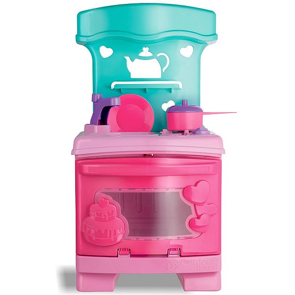 Brinquedo Infantil Cozinha Sonho de Menina com Suporte para Celular e Acessórios Sweet Fantasy +3 anos Cardoso Toys