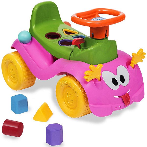 Totokinha Infantil Criança Carrinho Passeio Quadriciclo Modelo Bolinha Para Menina Marca Cardoso Toys