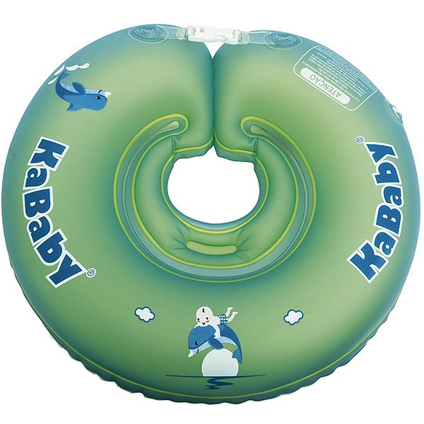 Boia de Piscina para Criança Formato Donut Pesçoco Tamanho GG Azul e Verde KaBaby