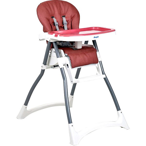 Cadeira de Refeição Infantil Reclinável Merenda De 6 a 36 Meses Mescla Rosa Burigotto