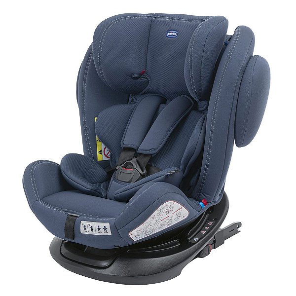 Cadeira Para Auto Infantil 0-36kg Grupos 0-3 Isofix Reclinável Giratória 360º Único Plus Azul Chicco