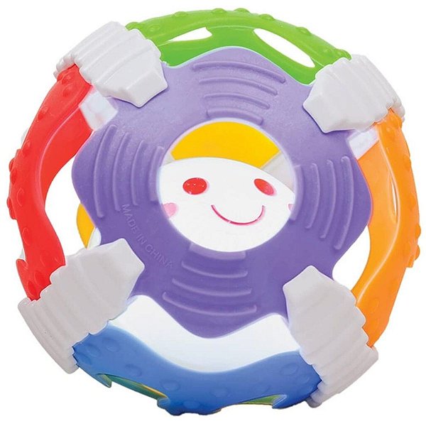 Brinquedo Infantil Criança Bebê +6 Meses Bola Interativa Baby Ball  Multitexturas Colorido Buba - Baby&Kids