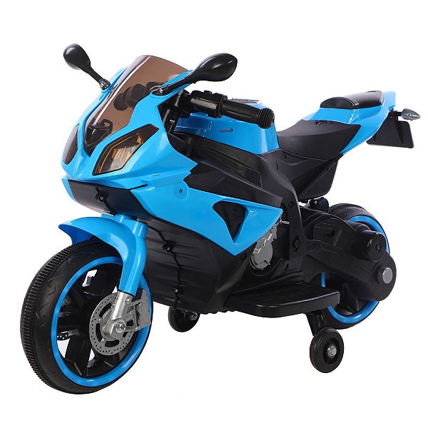 Moto Elétrica Infantil Diversão Criança Até 25Kg 6v Com Chave Luzes Sons e  Acelerador Azul Importway - Baby&Kids