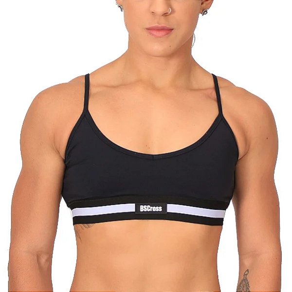 Top Com Tiras Bs Cross - Preto