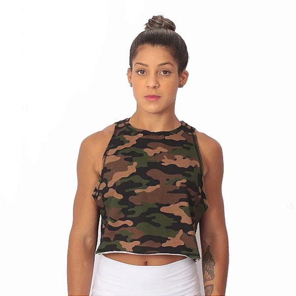 Regata Cropped Bs Cross - Camuflado