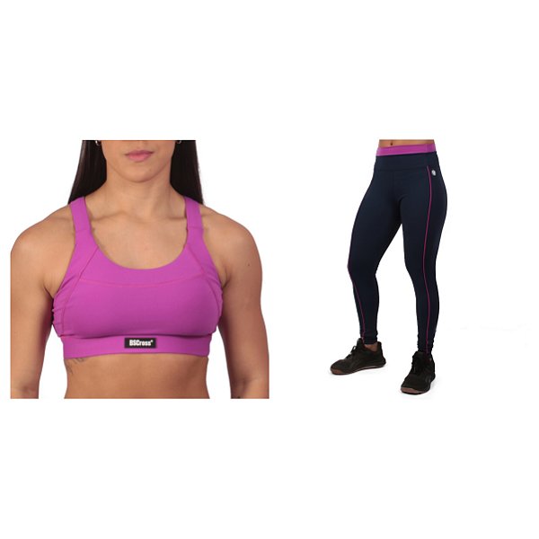 Conjunto Light Bs Cross - Violeta/Marinho