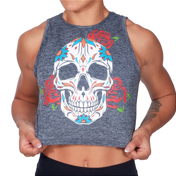 Regata Cropped Bs Cross - Mexican Skull