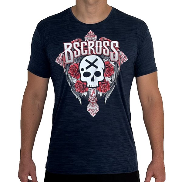Camiseta Bs Cross - Blue Skull Roses