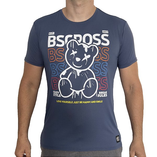 Camiseta Bs Cross - Petróleo