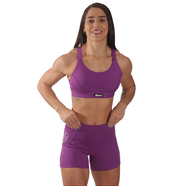 Conjunto Bs Cross Type Skull - Roxo