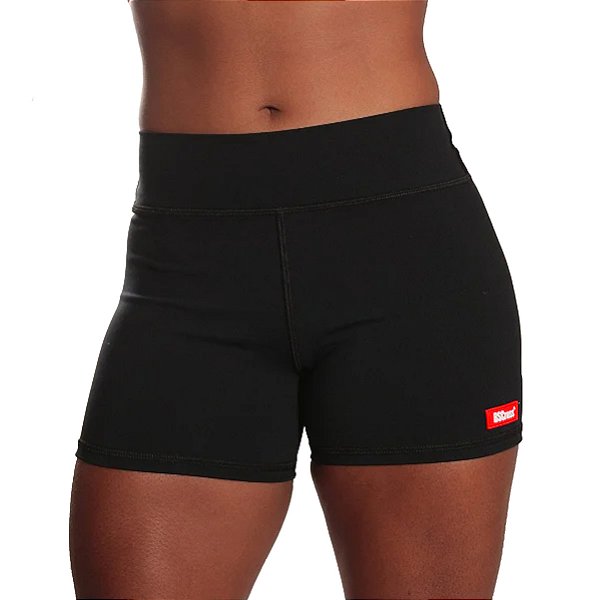 Short Intermediário Bs Cross - Logo Vermelha Preto