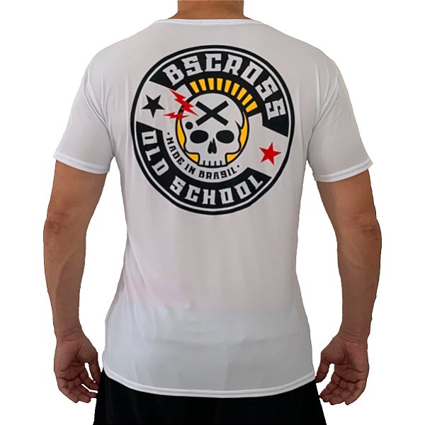 Camiseta Bs Cross - Old School Branca