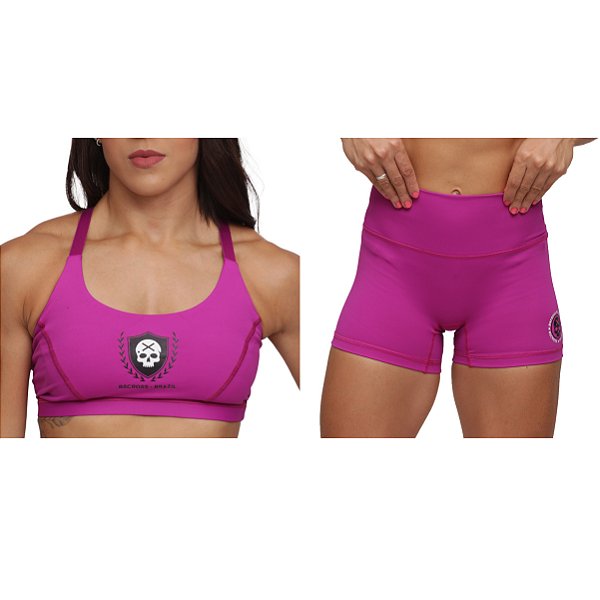 Conjunto Bs Cross Shield - Roxo