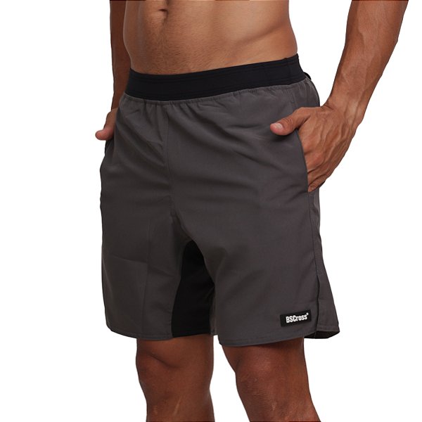 Short Bs Cross Cos Estreito - Cinza Chumbo