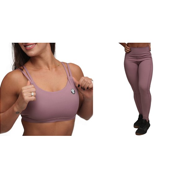 Conjunto Compress Bs Cross - Rose Satin