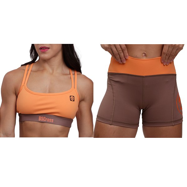 Conjunto Bs Cross Skull - Marrom/Laranja