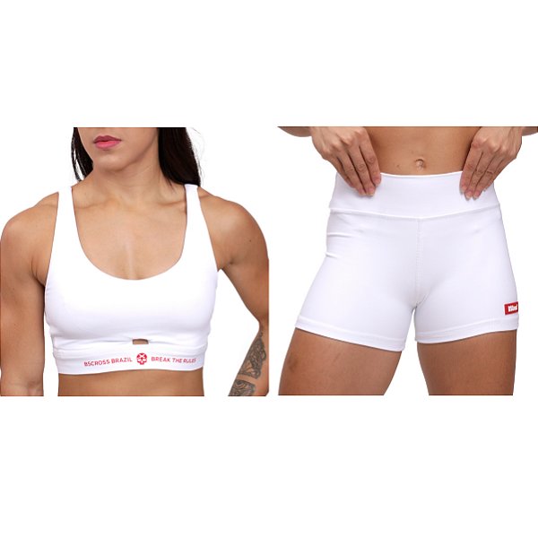 Conjunto Bs Cross Break The Rules - Shield Branco