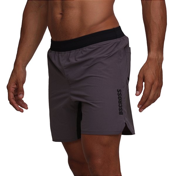 Bermuda Bs Cross Cinturada Ziper - Cinza Calcario