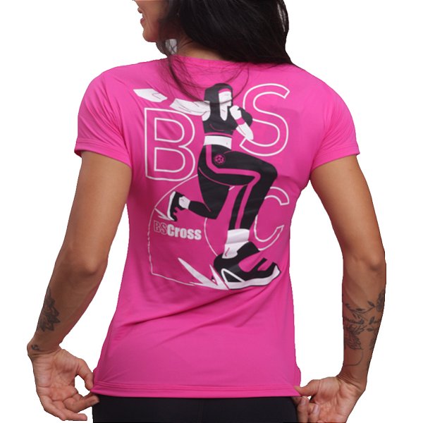 Camiseta Bs Cross - Woman Rosa