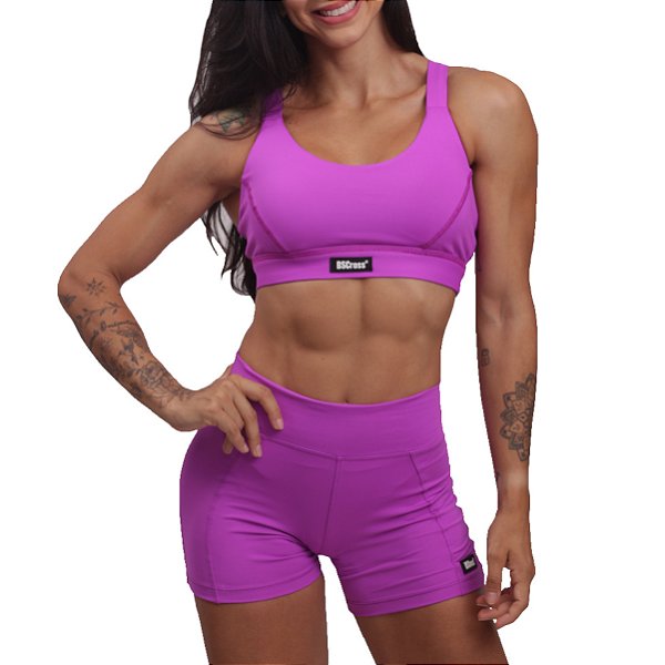 Conjunto Bs Cross Recorte - Purple