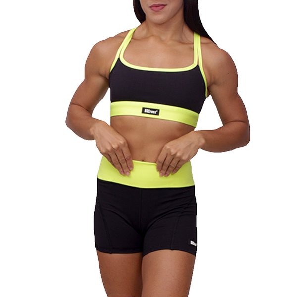 Conjunto Bs Cross - Preto/Neon