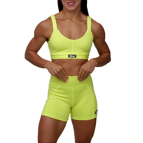 Conjunto Bs Cross Levanta Bumbum - Amarelo Neon