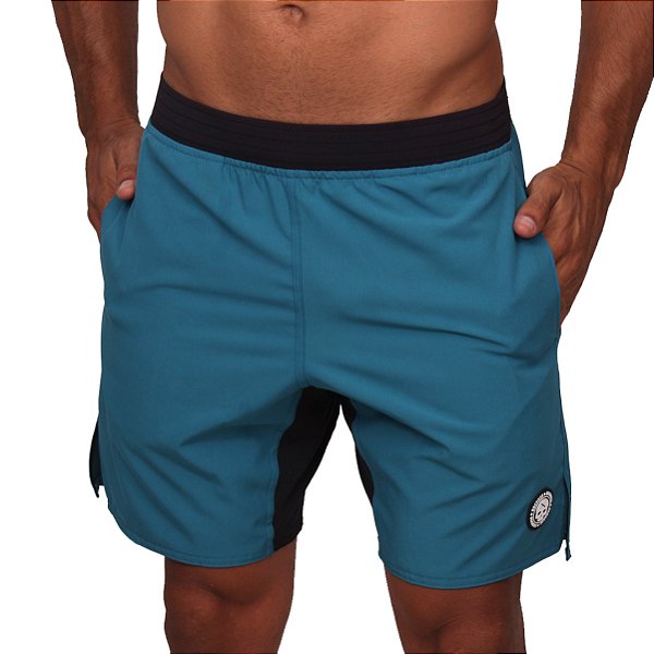 Bermuda Bs Cross Cinturada - Azul Turquesa