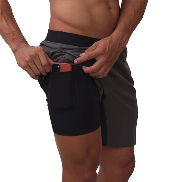 Bermuda Bscross Compressão - Chumbo