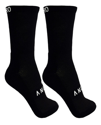 Meia de Compressão Anero Cano Alto - Preto/Branco