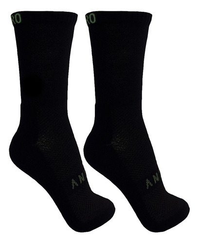 Meia de Compressão Anero Cano Alto - Preto/Verde