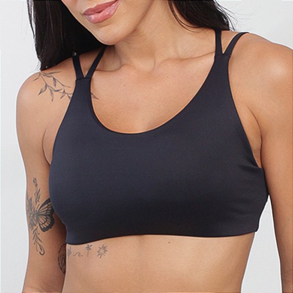 Top Bscross Alça Dupla - Preto